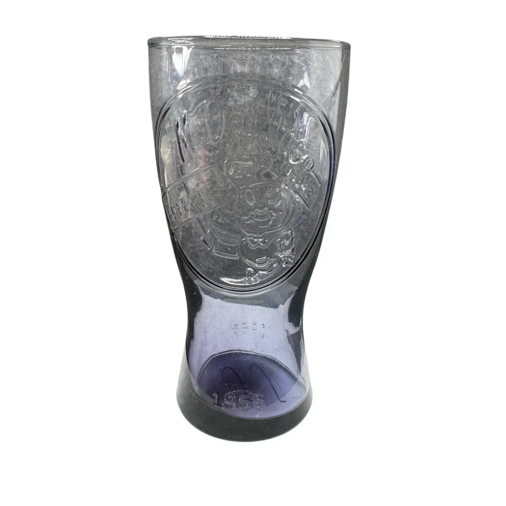 McDonald's Retro 1955 Speedy‎ Hamburger Purple Coca Cola Glasses Vintage